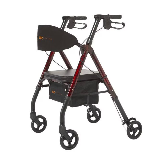 Rhythm Royal Universal Aluminum 4 Wheel Walker - Image 2