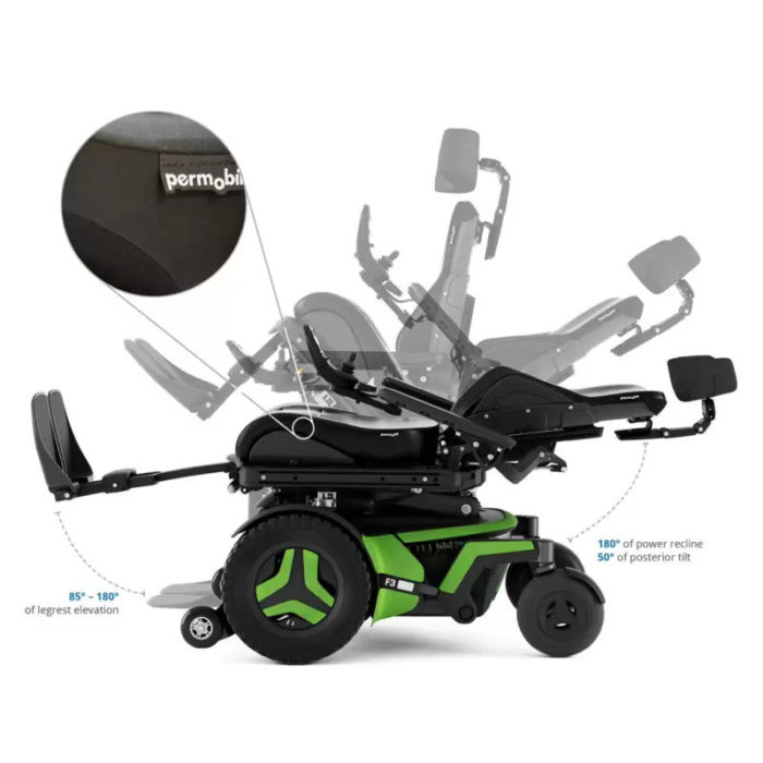Permobil F3 Corpus Power Wheelchair - Image 4