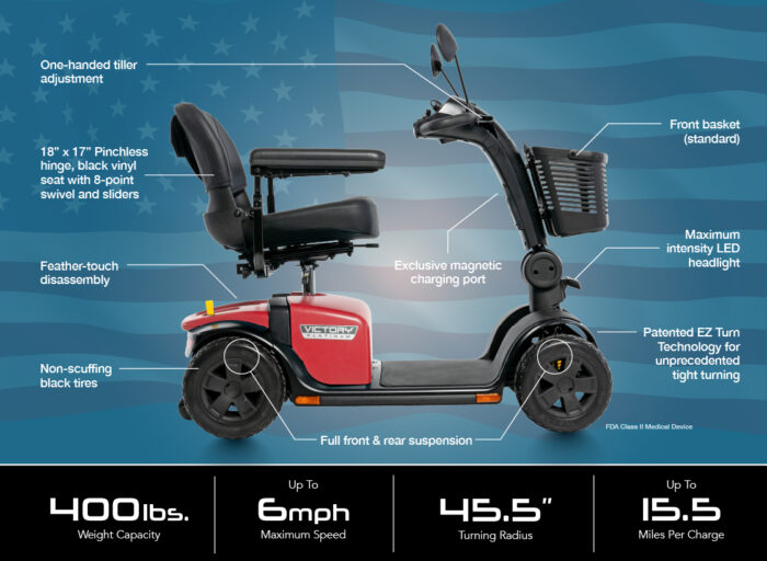 Pride Victory Platinum 4 Wheel Scooter - Image 4